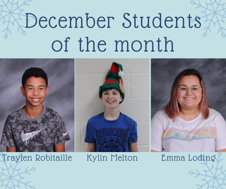 Wyandotte Students of the Month - December