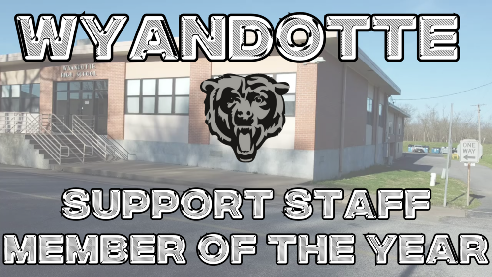 Wyandotte Support Staff Member of the Year, Brandon Bartley