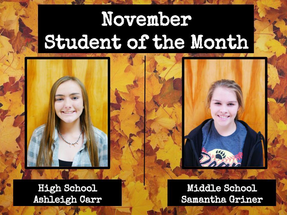 November: Student of the Month