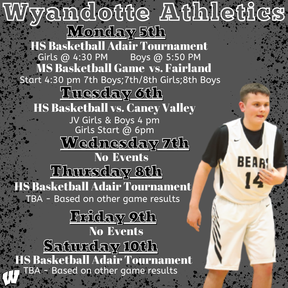 Athletic Schedule: December 5th-10th, 2022