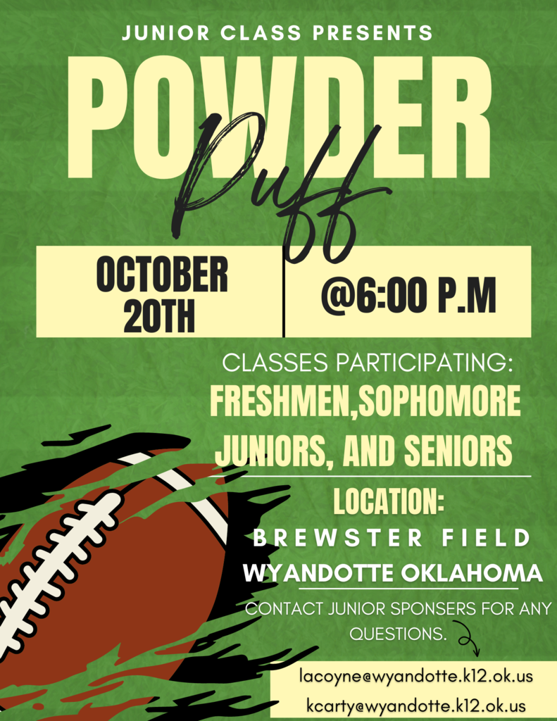 Powder Puff Football  on Oct. 20 @ Wyandotte