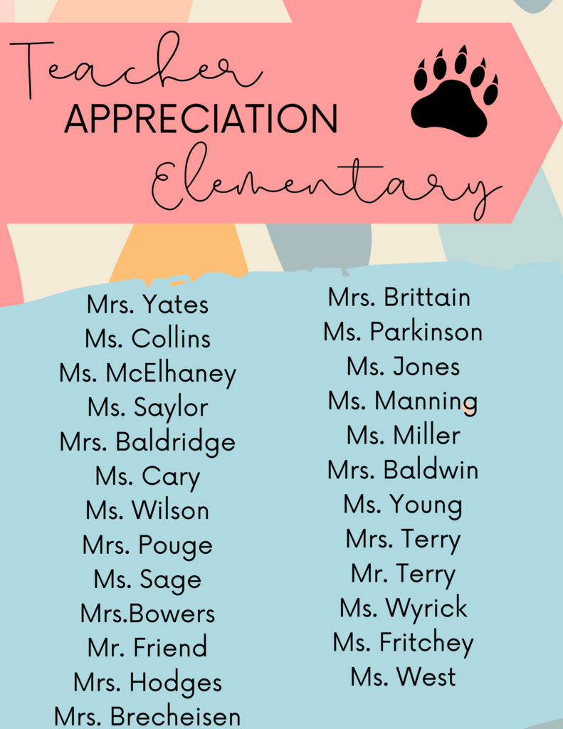 Teacher Appreciation Elementary